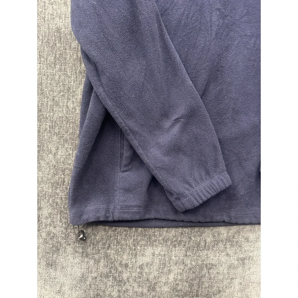 Croft & Barrow Fleece Jacket Mens Navy Blue Mock Neck Quarter Zip Warm Outerwear